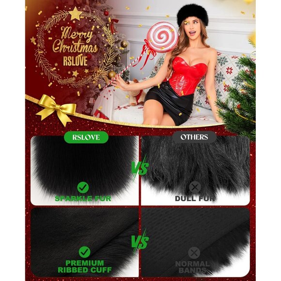 Versatile Fuzzy Faux Fur Ear Warmers - Elegant Headband for Cold Weather - Picture 3 of 5